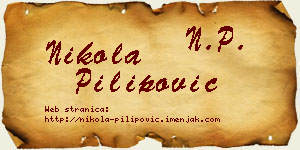 Nikola Pilipović vizit kartica